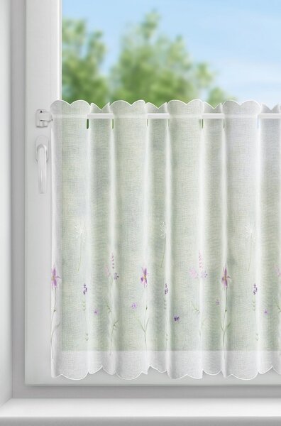 KRÁTKA ZÁCLONA NA PÚTKACH INESA 150X70 CM KVETY
