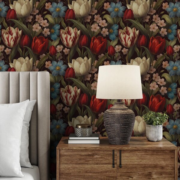 Tapety Tulipány v zamatovej noci, Tapety kvety, a00746 : Uwalls.sk