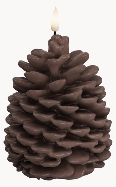 Ručne vyrobená vianočná LED sviečka's efektom plameňa Pine Cone, V 13 cm