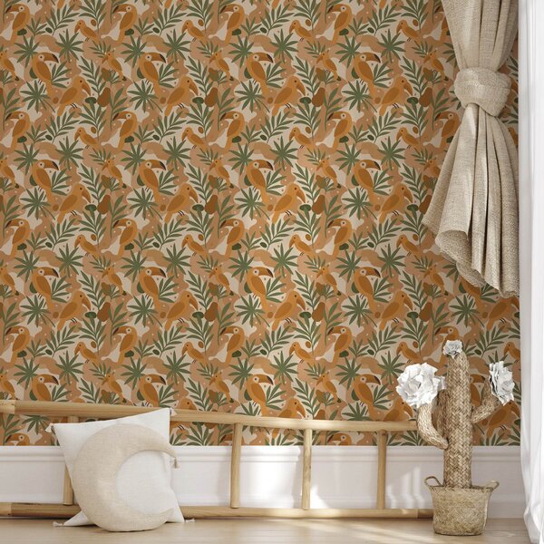 Tapety Okrové tukany medzi palmami, Tapety kvety, a00762 : Uwalls.sk