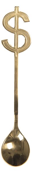 Zlatá lyžička Dolár - 3 * 15 cm - Clayre & Eef
