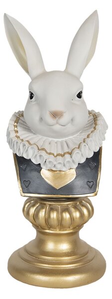 Busta králika s golierom na zlatom podstavci - 12 * 11 * 29 cm