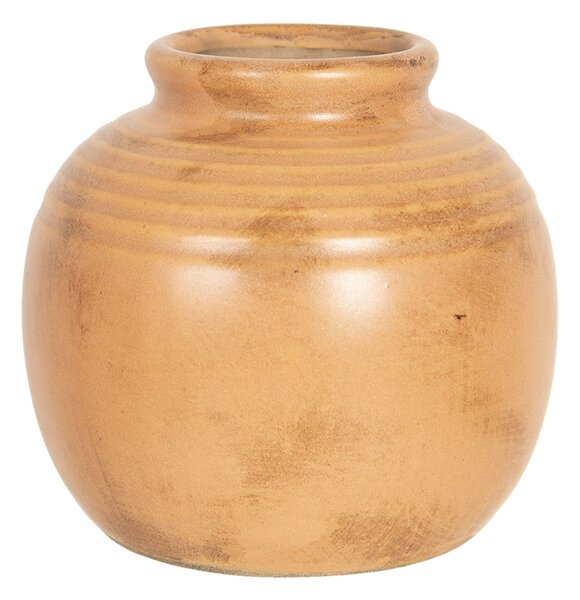 Oranžovo hnedá váza Bruin - Ø 8 * 8 cm - Clayre & Eef