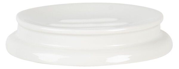 Porcelánová guľatá biela mydelnička Circle - Ø 12 * 2 cm - Clayre & Eef