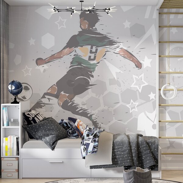 Tapety Futbal v zelenom tuši, Fototapety Izba pre tínedžerov, Fototapety futbal, w04763 : Uwalls.sk