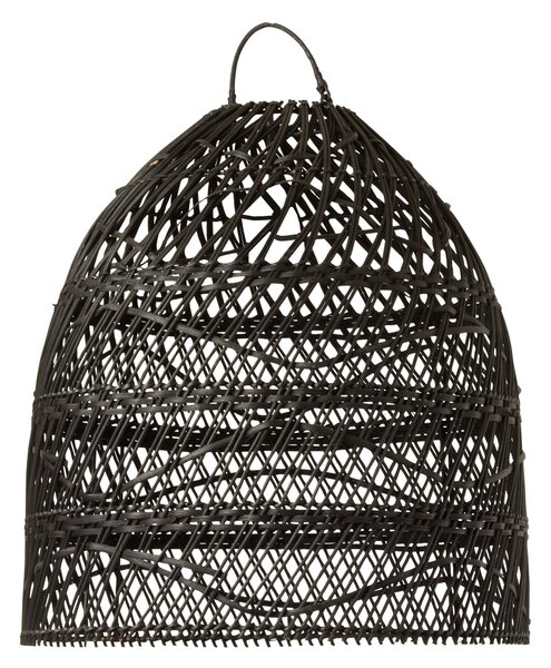 Závesné čierne ratanové tienidlo Hane - Ø 40 * 44 cm / E27 - J-Line by Jolipa