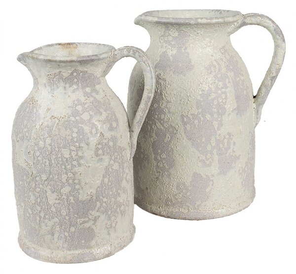 Dekoratívny béžový antik terakotový džbán Teracci - 20*16*24 cm - Clayre & Eef