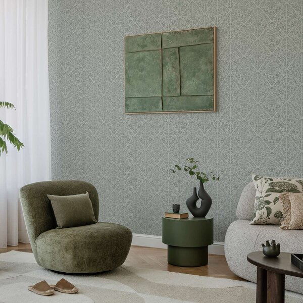 Tapety Botanický damašek v svetlošedej farbe s jemným obrysom, Tapety kvety, a00815v2 : Uwalls.sk