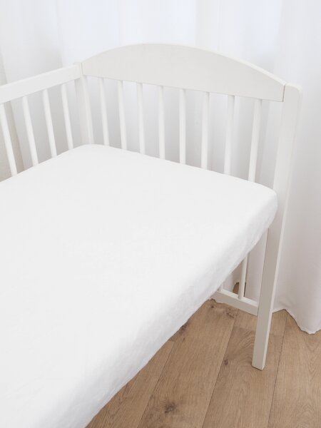 Plachta mikroplyš Deluxe do postieľky 60 x 120 cm - biele