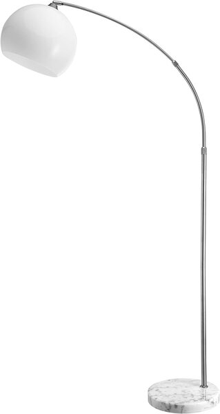 Dizajnová oblúková stojanová lampa s mramorovou základňou - nastaviteľná 190 - 200 cm