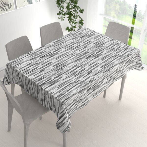 Biante Dekoračný obdĺžnikový obrus Leona LN-175 Sivo-čierne pásiky 60x100 cm
