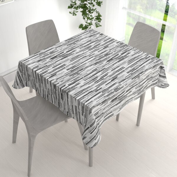 Biante Dekoračný štvorcový obrus Leona LN-175 Sivo-čierne pásiky 130x130 cm