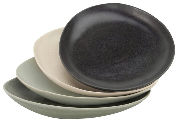 SADA PLYTKÝCH TANIEROV, keramika, 20/27 cm - Online Only bytové doplnky, Online Only