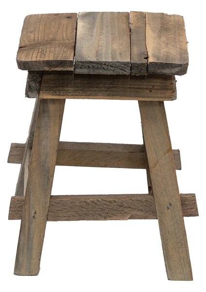 Drevený dekoračný antik stolík na rastliny - 15 * 15 * 21 cm - Clayre & Eef
