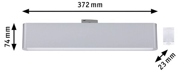 LED lištová lampa Paulmann URail Ceris, chróm, 3 000 K, 37 cm, Hliník / sivá / zinok, Obývacia izba / jedáleň, Hliník, Moderný, Koľajnicový systém