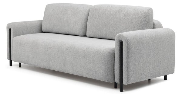 Svetlosivá rozkladacia/s úložným priestorom pohovka z textílie buklé 244 cm Arcadova – ELTAP
