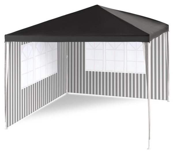 Záhradný párty stan - antracit, 3 x 3 m + 2 bočnice