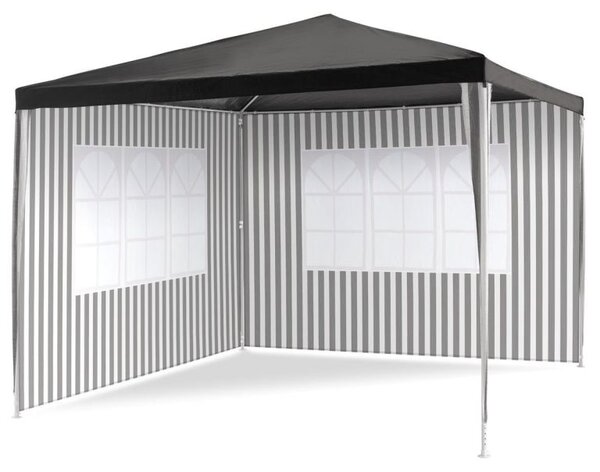 Záhradný párty stan - antracit, 3 x 3 m + 2 bočnice