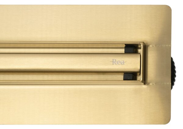 Rea Neox Slim Pro, odtokový žľab 60cm, zlatá matná, REA-G2713