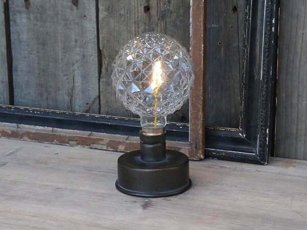 Dekoračná stolná lampička Nostalgic Led - Ø 8*17cm - Chic Antique