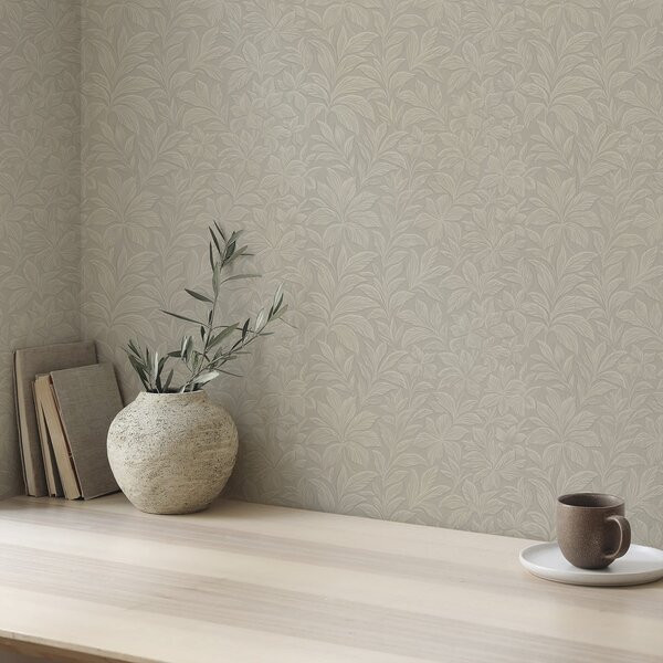 Tapety Stopy listov v taupe, Tapety kvety, a00781 : Uwalls.sk