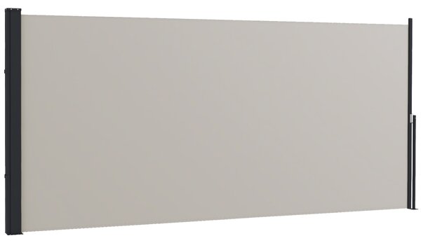 OUTSUNNY Výsuvná bočná markíza 300 x 140 cm svetlosivá