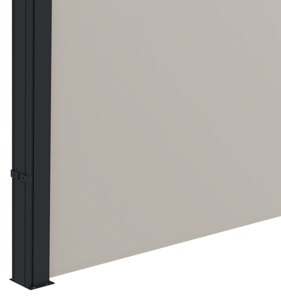 OUTSUNNY Výsuvná bočná markíza 300 x 140 cm svetlosivá