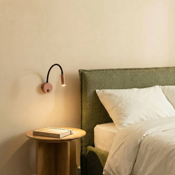 TK Lighting Nástenné svetlo Lagos, červená/čierna, G9, výška 45 cm, kov, Červená, Spálňa, kov, Nástenné svietidlo