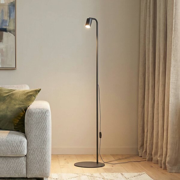 Stojacia lampa Nex, čierna, kov, výška 140 cm, GU10, Čierna, Obývacia izba / jedáleň, kov, Stojaca lampa
