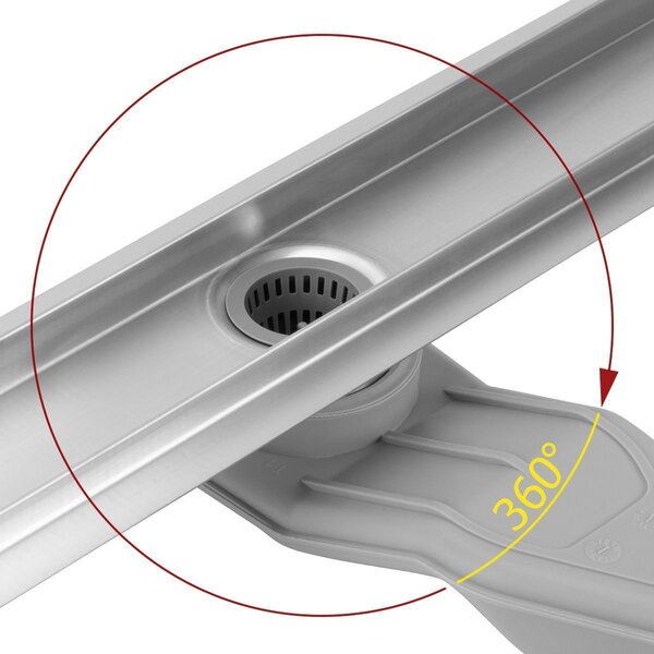 Odtokový žľab REA Neox Superflow BRUSH NICKEL 80