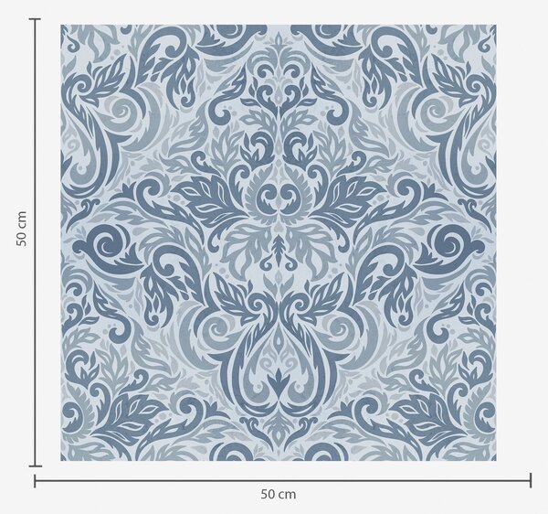 Tapety Modrý akantový damask, Tapety ázijský štýl, a00826 : Uwalls.sk