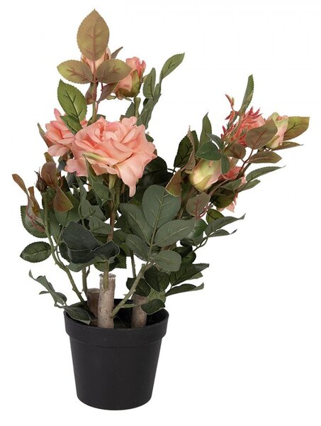 Artificial Plant Rose 20x20x55 Cm Pink Plastic - 20*20*55 cm - Clayre & Eef