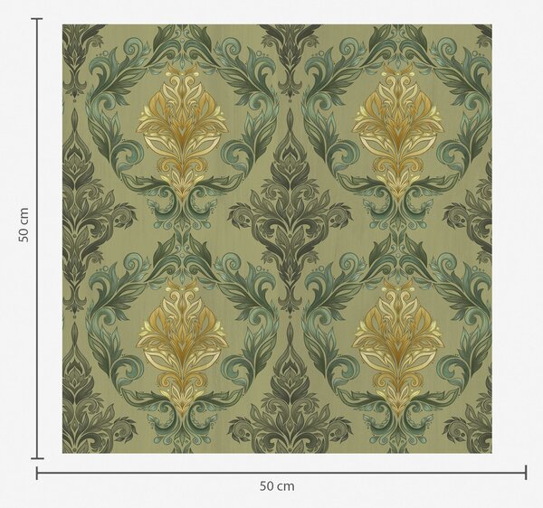 Tapety Damask v olivovej a okrovej, Tapety orientálny štýl, a00828 : Uwalls.sk