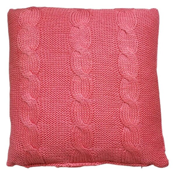 Malinovo ružový pletený vankúš Lodge Raspberry - 60 * 60cm - Colmore by Diga