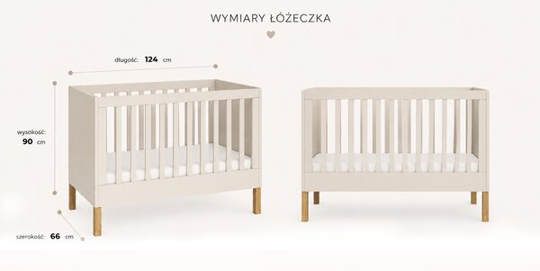 Detská postieľka WYNTER 120 x 60 kašmír