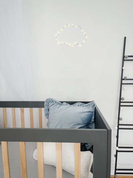 Detská postieľka WYNTER 120 x 60 sivá