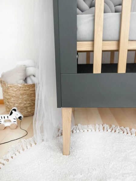 Detská postieľka WYNTER 120 x 60 sivá