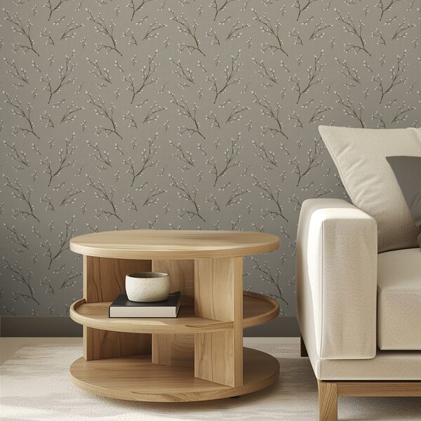 Tapety Krémové púčiky na taupe, Tapety kvety, a00861 : Uwalls.sk