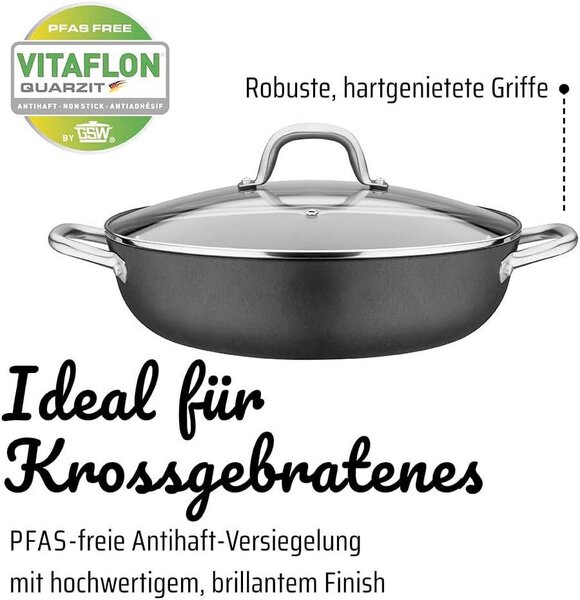 SERVÍROVACIA PANVICA povrch Vitaflon® Quarzit 30 cm GSW - Online Only bytové doplnky, Online Only
