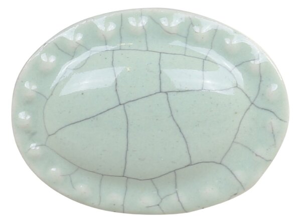 Biela antik porcelánová úchytka s popraskaním Craez - 4*3 cm - Chic Antique