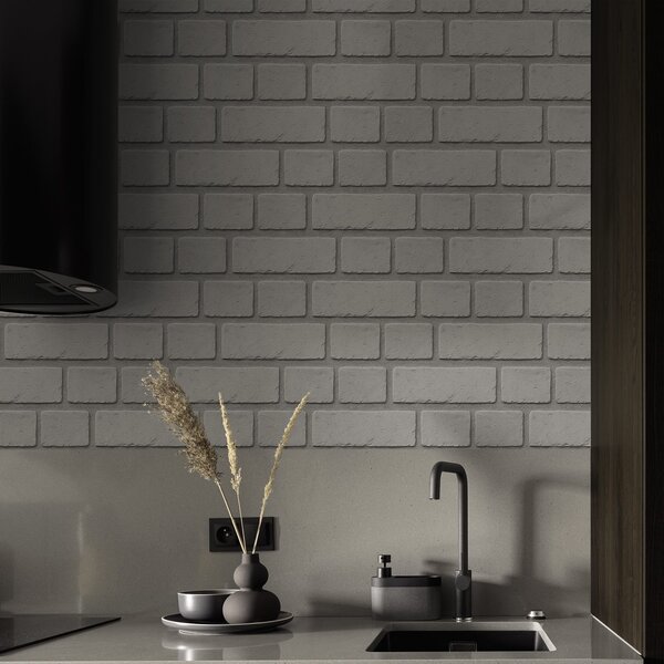 Tapety Jemný sivý tehlový vzor, Tapety loft, a00878 : Uwalls.sk