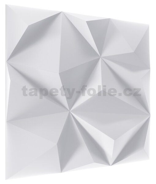 Obkladové panely 3D LINE XPS, cena za kus, rozmer 50 x 50 cm, GEO biely, IMPOL TRADE