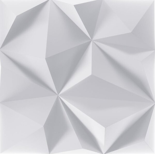 Obkladové panely 3D LINE XPS, cena za kus, rozmer 50 x 50 cm, GEO biely, IMPOL TRADE