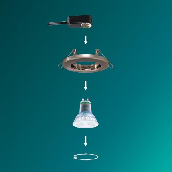 Philips - LED RGBW stmievateľné zapustené svietidlo PERIDOT 1xGU10/6W/230V strieborné + diaľkové ovládanie