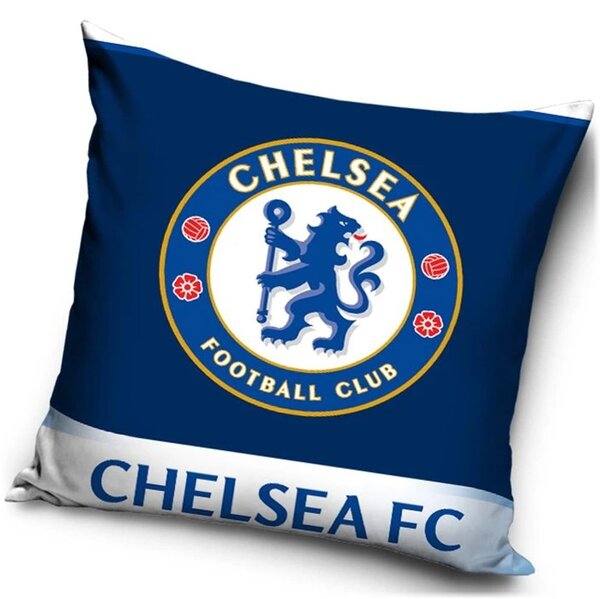 Velúrový vankúš Chelsea FC - motív Dark Blue - 40 x 40 cm