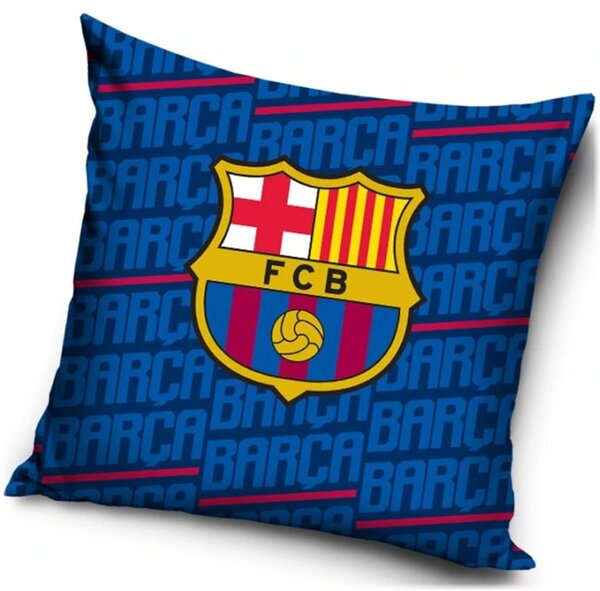 Velúrový vankúš FC Barcelona – motív Letters | 40 x 40 cm