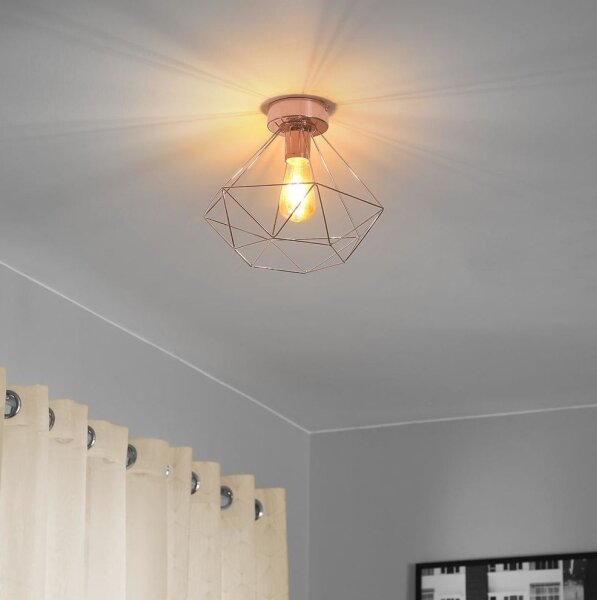 Eglo 79256 - Stropné svietidlo BYRON 1xE27/60W/230V medené