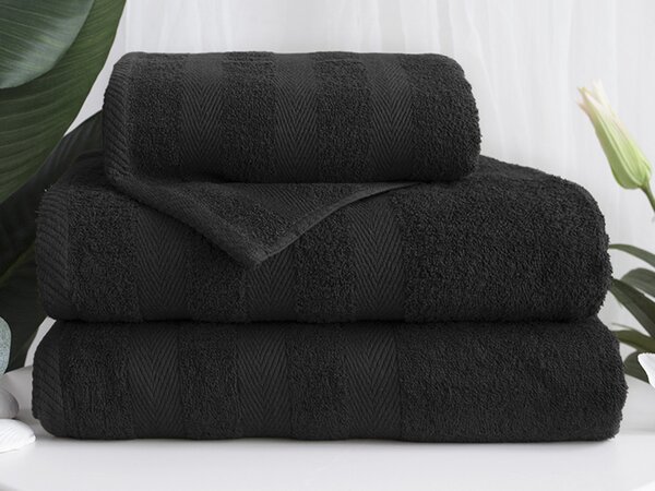 XPOSE­­® Froté uterák DEVON - čierny 50x90 cm