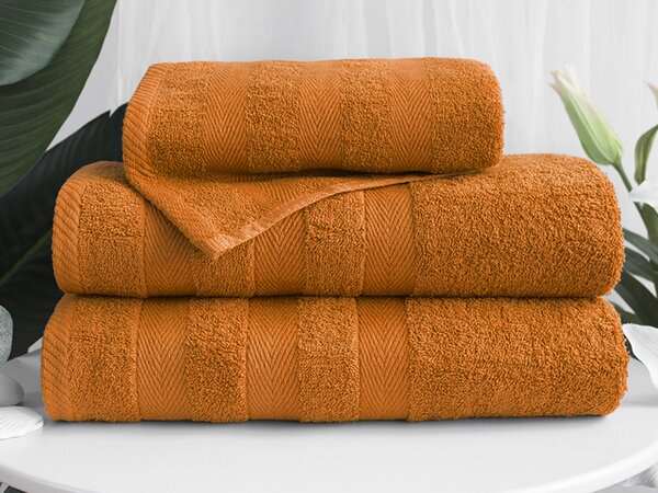 XPOSE® Froté uterák DEVON - oranžový 50x90 cm