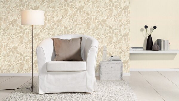 RASCH | Vliesová tapeta na stenu Novella XL 983586 | 1,06 x 10,05 m | béžová, krémová